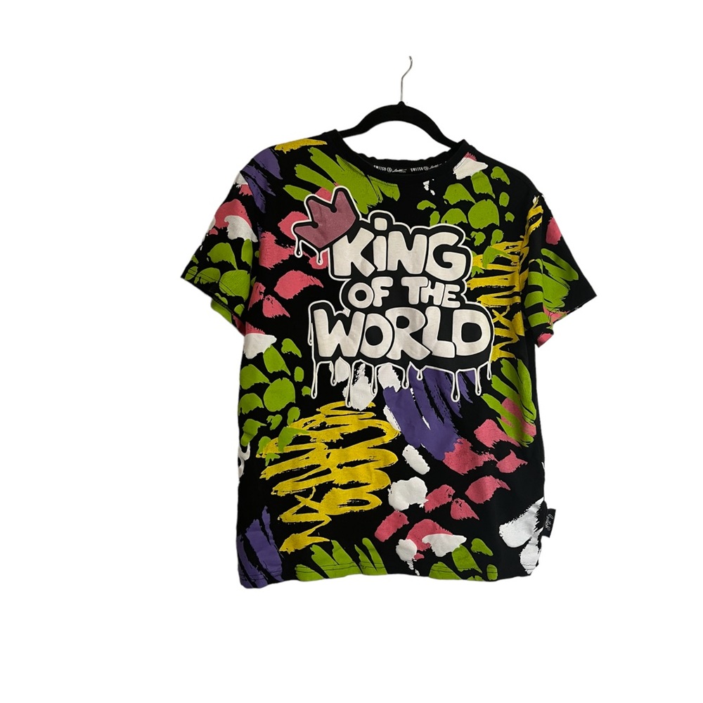 Switch Remarkable Graffiti Multicolor Graphic King of the World Tee T Shirt Sz M